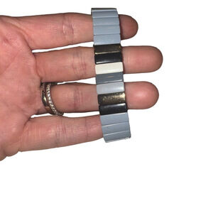 Gray and Black Stretch Bracelet